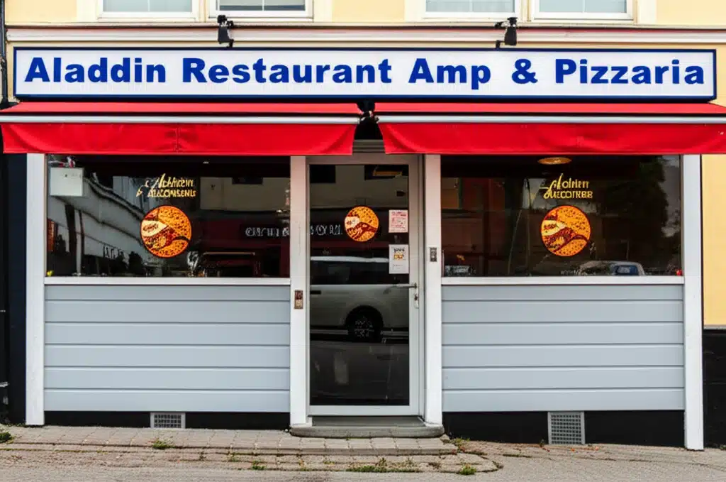 Aladdin Restaurant & Pizzaria 1 Aladdin Restaurant & Pizzaria: Lækker pizza og middeløstlig mad