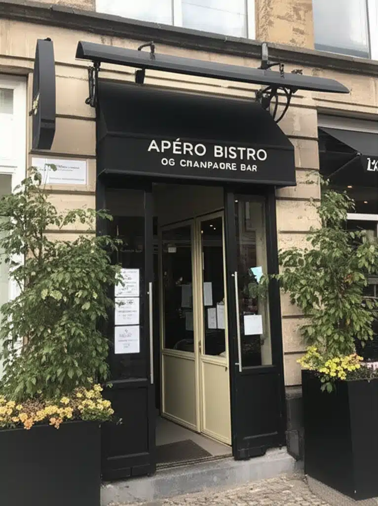 Apéro Bistro og Champagne Bar 1 Apéro Bistro & Champagne Bar: Udforsk vores elegante atmosfære