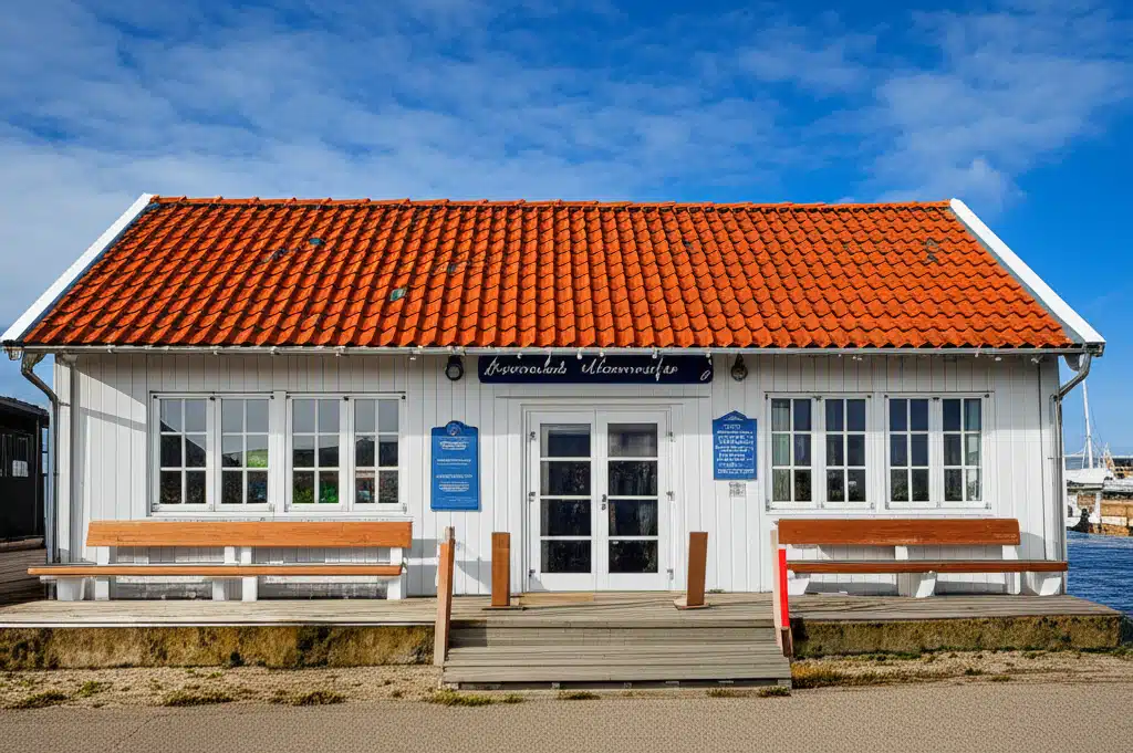 Avernakø Havnecafe 1 Avernakø Havnecafe: Udsigt over havnen og lækker mad