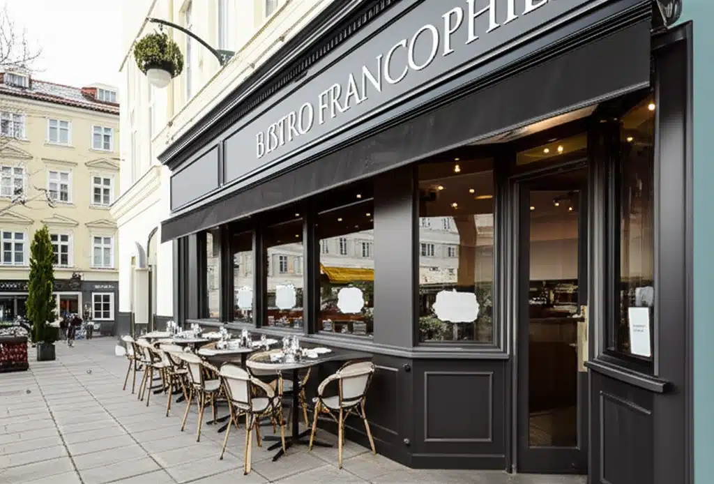 Bistro Francophile 1 Bistro Francophile: Hyggelig Fransk Restaurant & Café Atmosfære