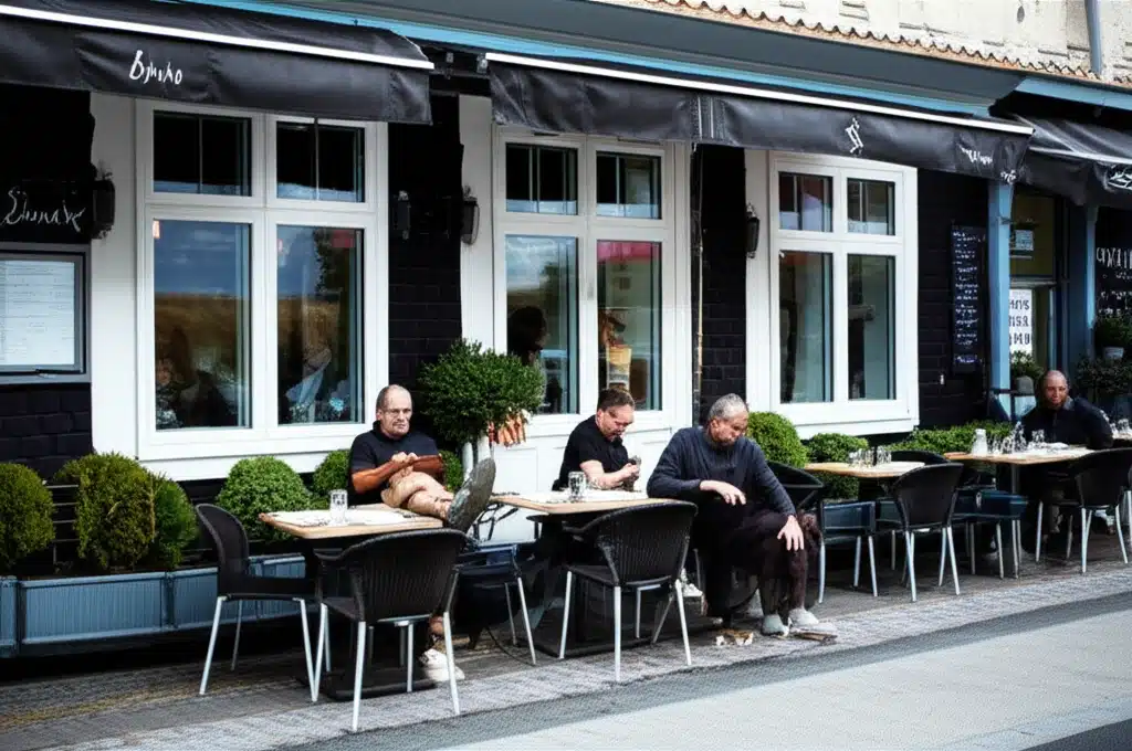 Bistro Solnedgang 1 Bistro Solnedgang: Hyggelig atmosfære ved solnedgang