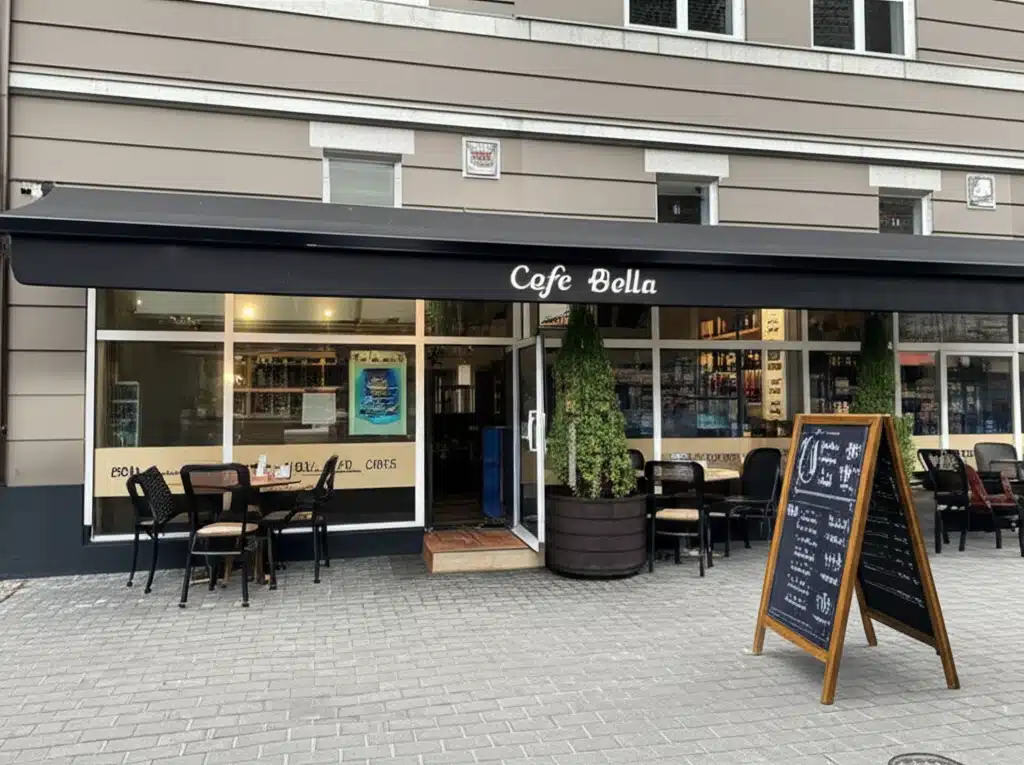 Cafe Bella 1 Cafe Bella: Hyggeligt kaffebord med lækker kage og kaffe