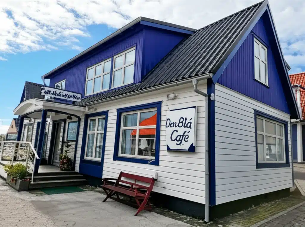 Den Blå Café i Strandby 1 Den Blå Café i Strandby: hyggelig atmosfære ved stranden