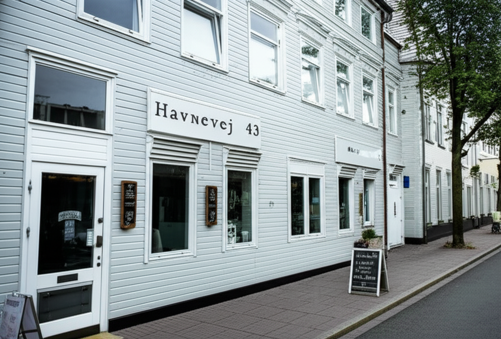 Havnevej 43 1 Havnevej 43: Udsigt over byens havn i Danmark