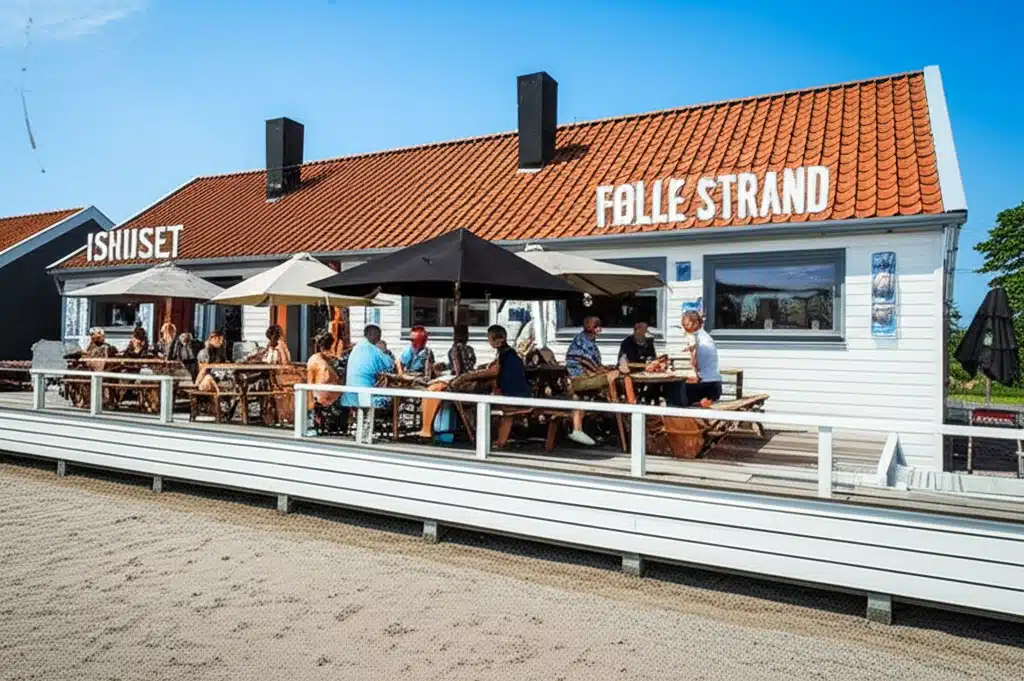 Ishuset Føllehus ved strandkanten - en idyllisk udsigt