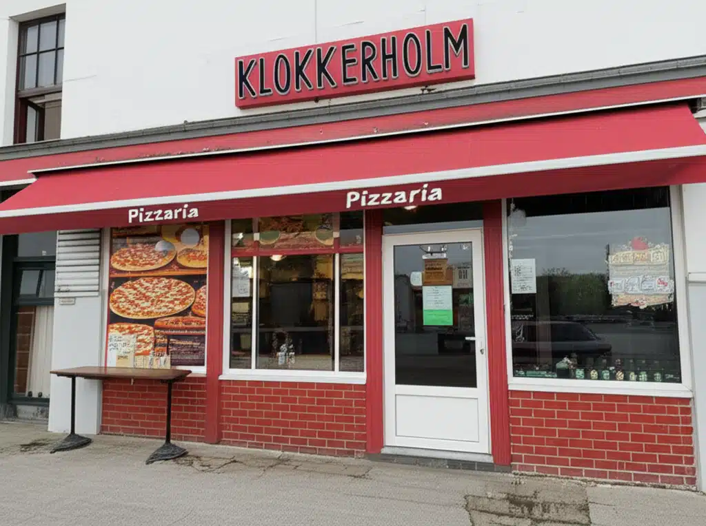 Klokkerholm Pizzaria: Lækker pizza i byen - Se vores menu!