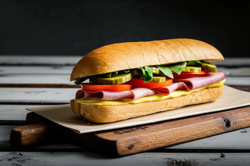 Bocata 1 Lækker bocata sandwich med skinke og ost - Perfekt dansk frokost