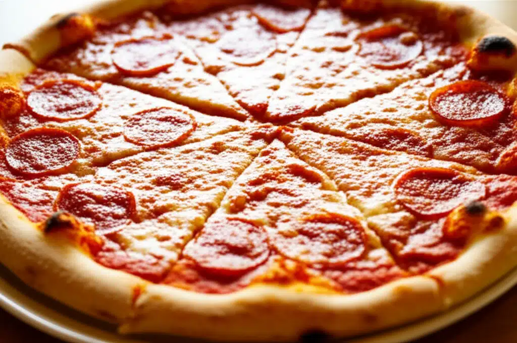 Pizza 1 Lækker italiensk pizza med ost, tomat og basilikum
