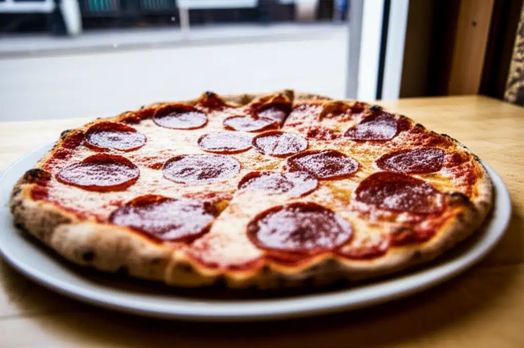La Pizza 1 Lækre italiensk pizza med ost og tomatsauce