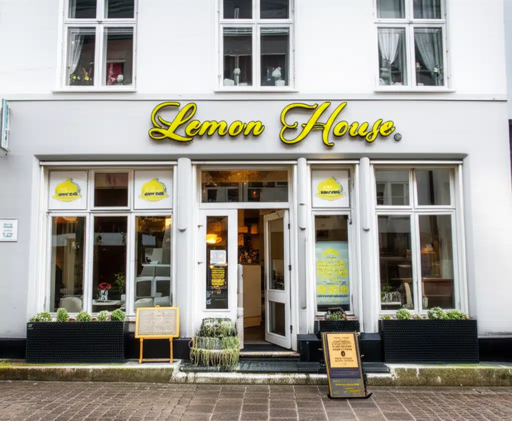 Lemon House: Charmerende Gul Hus med Citrus Tema