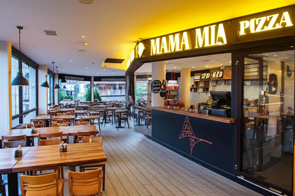 Mama Mia Pizza 1 Mama Mia Pizza: Lækker italiensk pizza med ost og tomatsauce