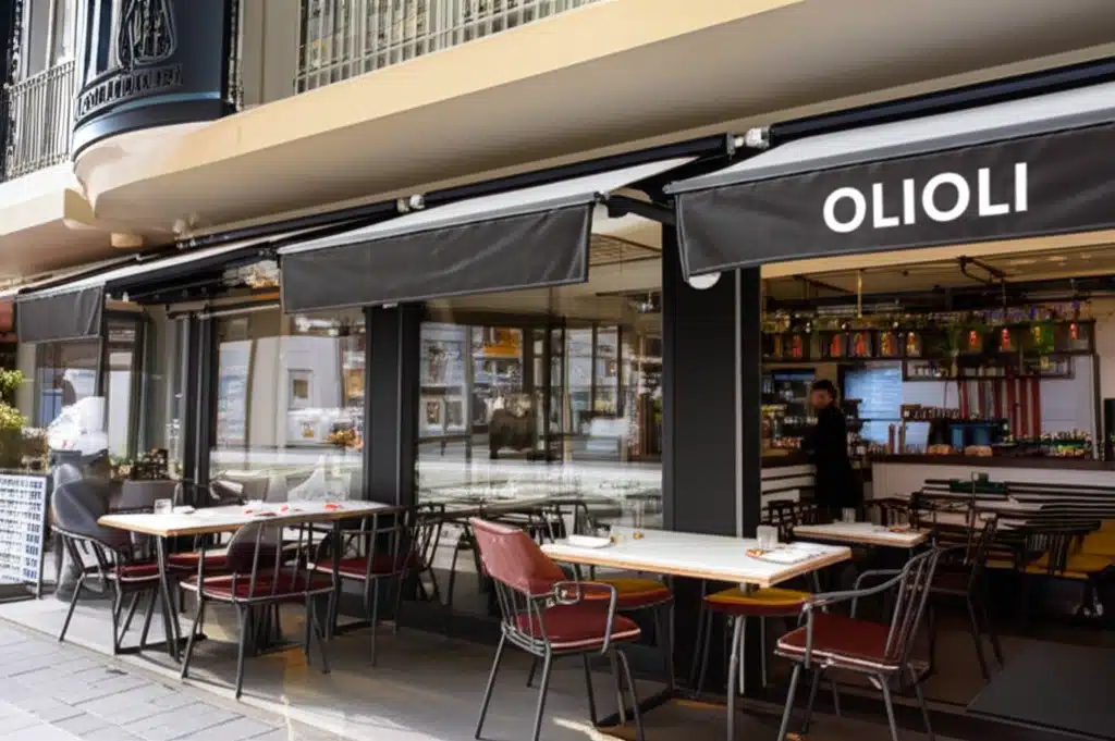 OLIOLI 1 OLIOLI: Kunstværk med abstrakt oliefarve-mønster i varme nuancer