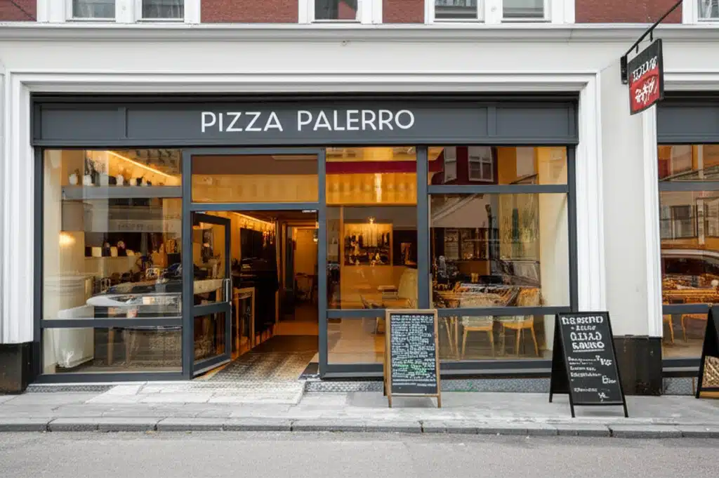 Pizza Palermo 1 Pizza Palermo: Klassisk italiensk pizza med friske ingredienser