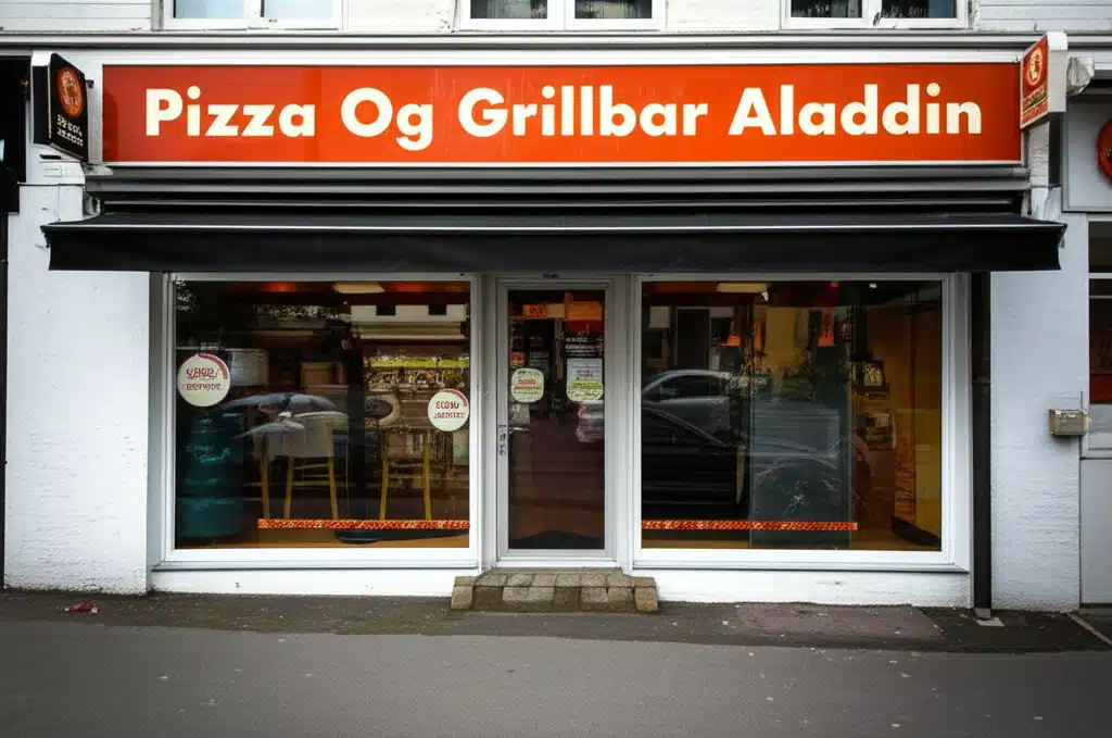 Pizza og grillbar Aladdin: Lækker mad og hyggelig atmosfære