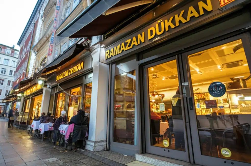 Ramazan dükkan 1 Ramadan-butik: Farverige dekorationer og traditionelle varer
