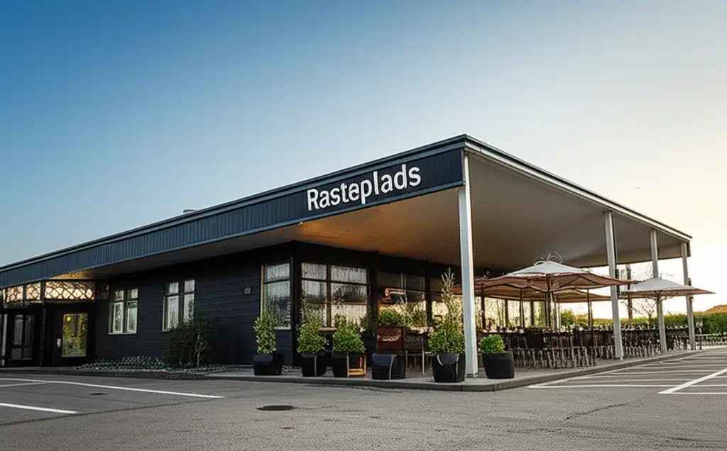 Rasteplads 1 Rasteplads med børn i en park: Perfekt sted til afslapning