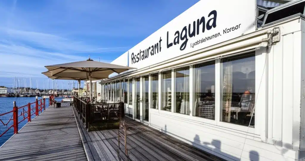 Restaurant Laguna, Lystbådehavnen, Korsør 1 Restaurant Laguna, Lystbådehavnen, Korsør - Udsigt over havnen