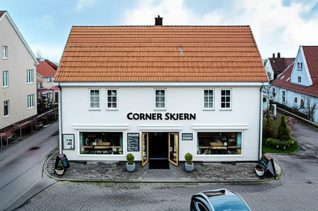 Corner Skjern 1 Skjern Corner: Enestående udsigt over byens hjørne