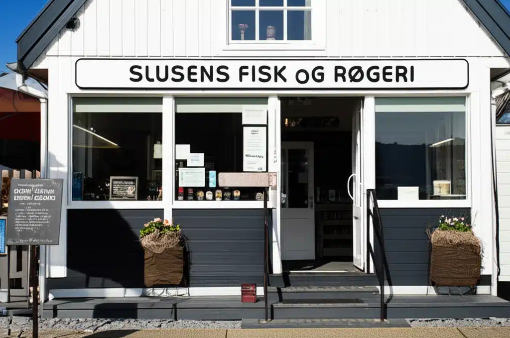 Slusens Fisk og Røgeri 1 Slusens Fisk og Røgeri: Friske røgede fiskespecifikationer