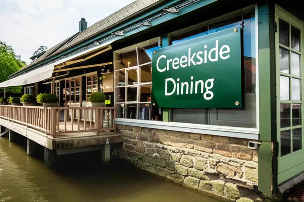 Creekside Dining 1 Spisning ved bækken: Udforsk Creekside Dining i naturen