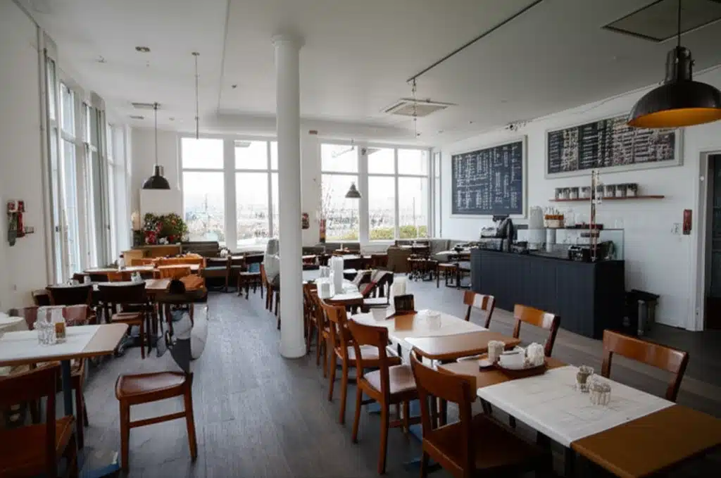 Cafeteria Storebælt 1 Storebælt Cafeteria: Udsigt, Kaffe og Smørrebrød i Færgehavnen