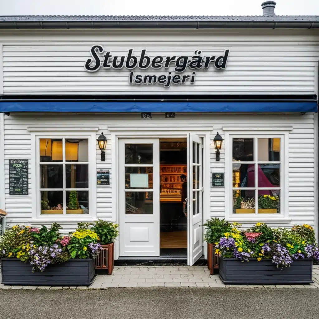 Stubbergård Ismejeri 1 Stubbergård Ismejeri: Lokal, håndværks-is i Nordsjælland.