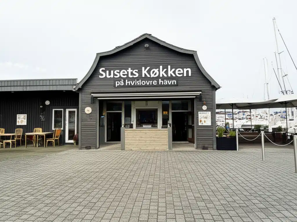 "Susets Køkken" på Hvidovre havn 1 Susets Køkken i Hvidovre Havn: Smuk solnedgang over havnen