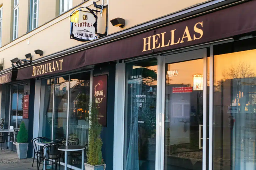 Taverna Hellas Restaurant: Autentisk græsk mad og hyggelig atmosfære