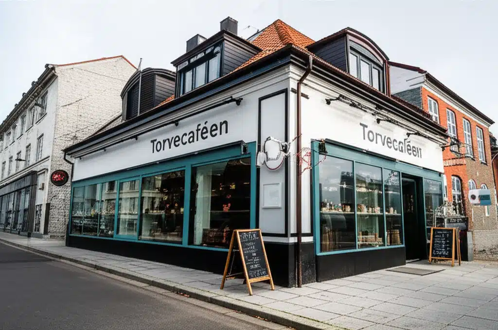 Torvecaféen: hyggelig atmosfære og lækker mad i hjertet af byen